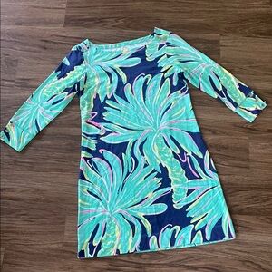 Lilly Pulitzer Sophie Dress Women's Mini size M tropical palm. Resortwear